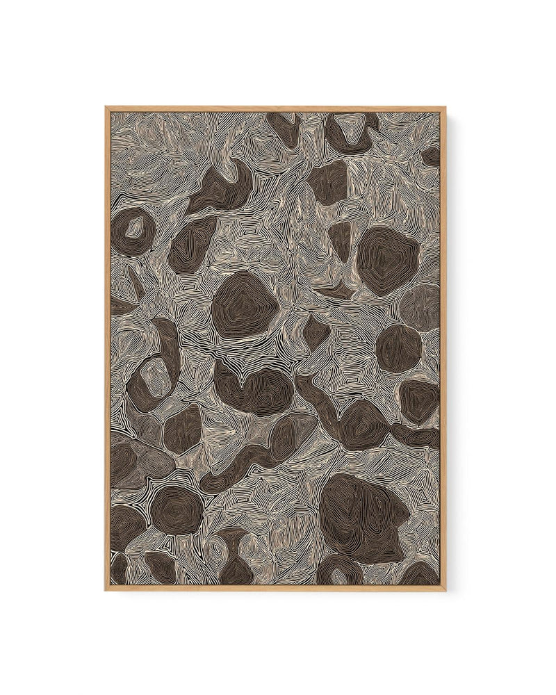 Systems | Burnt Brown by Leah Cummins | Framed Canvas Art Print