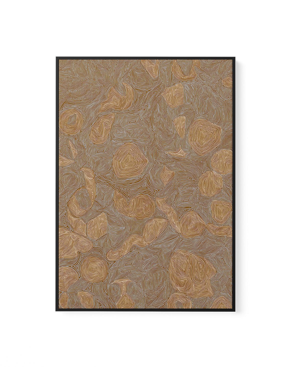 Systems | Burnt Ochre by Leah Cummins | Framed Canvas Art Print