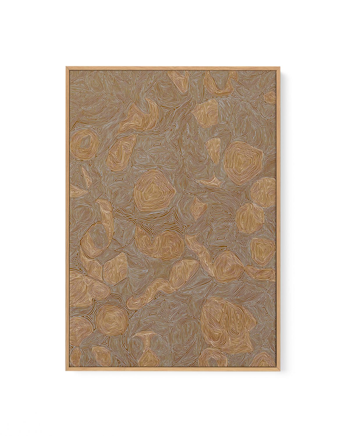 Systems | Burnt Ochre by Leah Cummins | Framed Canvas Art Print