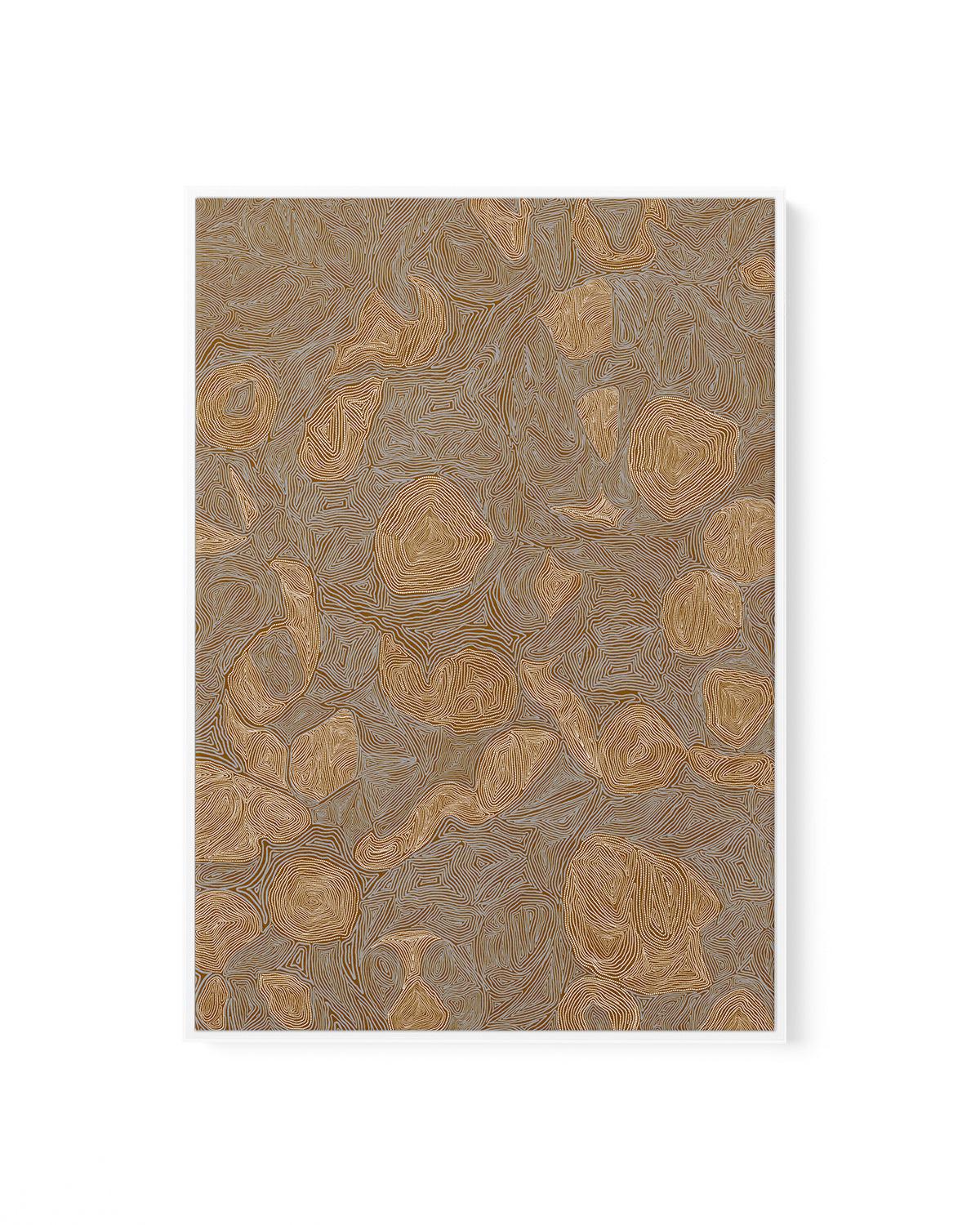 Systems | Burnt Ochre by Leah Cummins | Framed Canvas Art Print