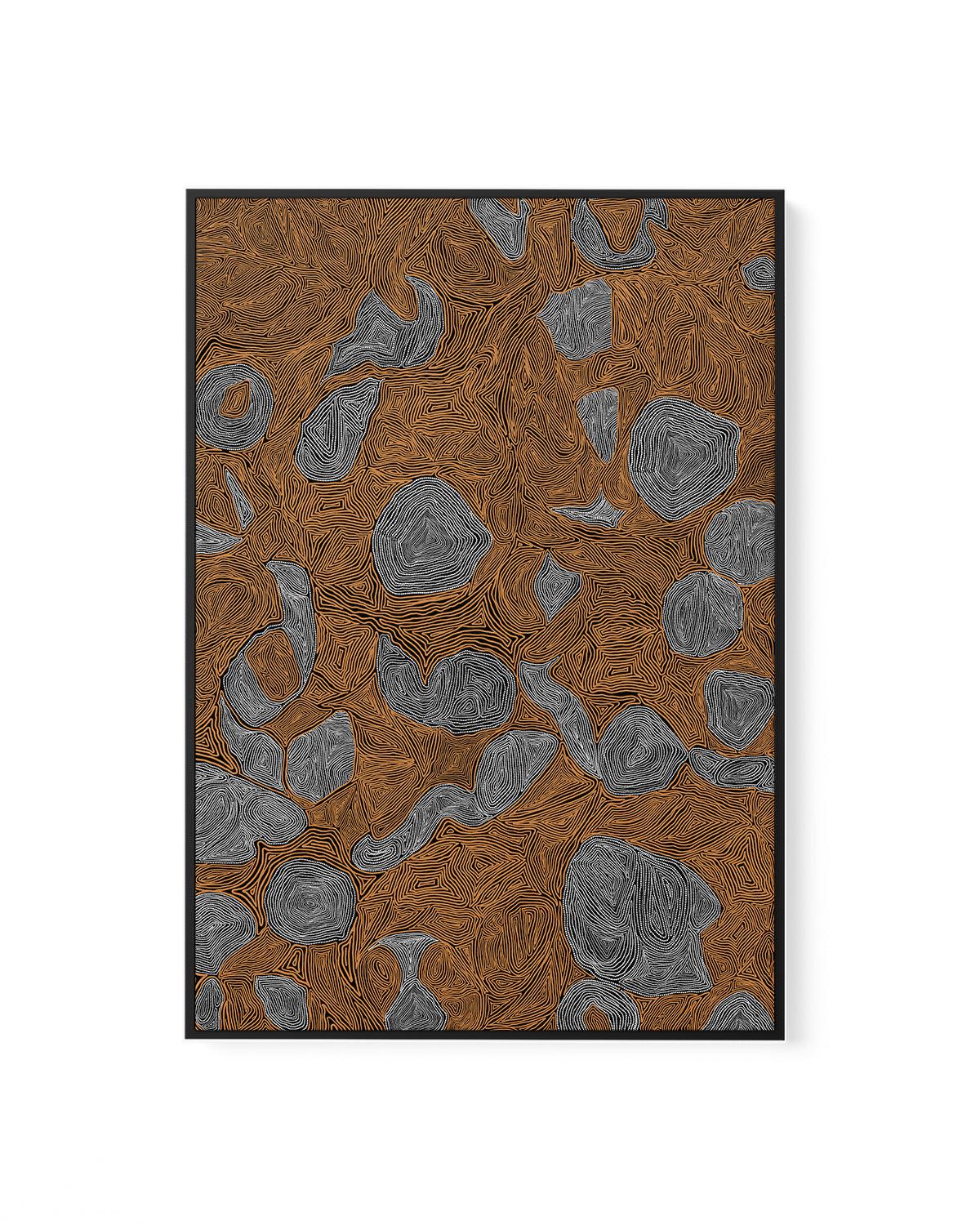 Systems | Burnt Orange by Leah Cummins | Framed Canvas Art Print