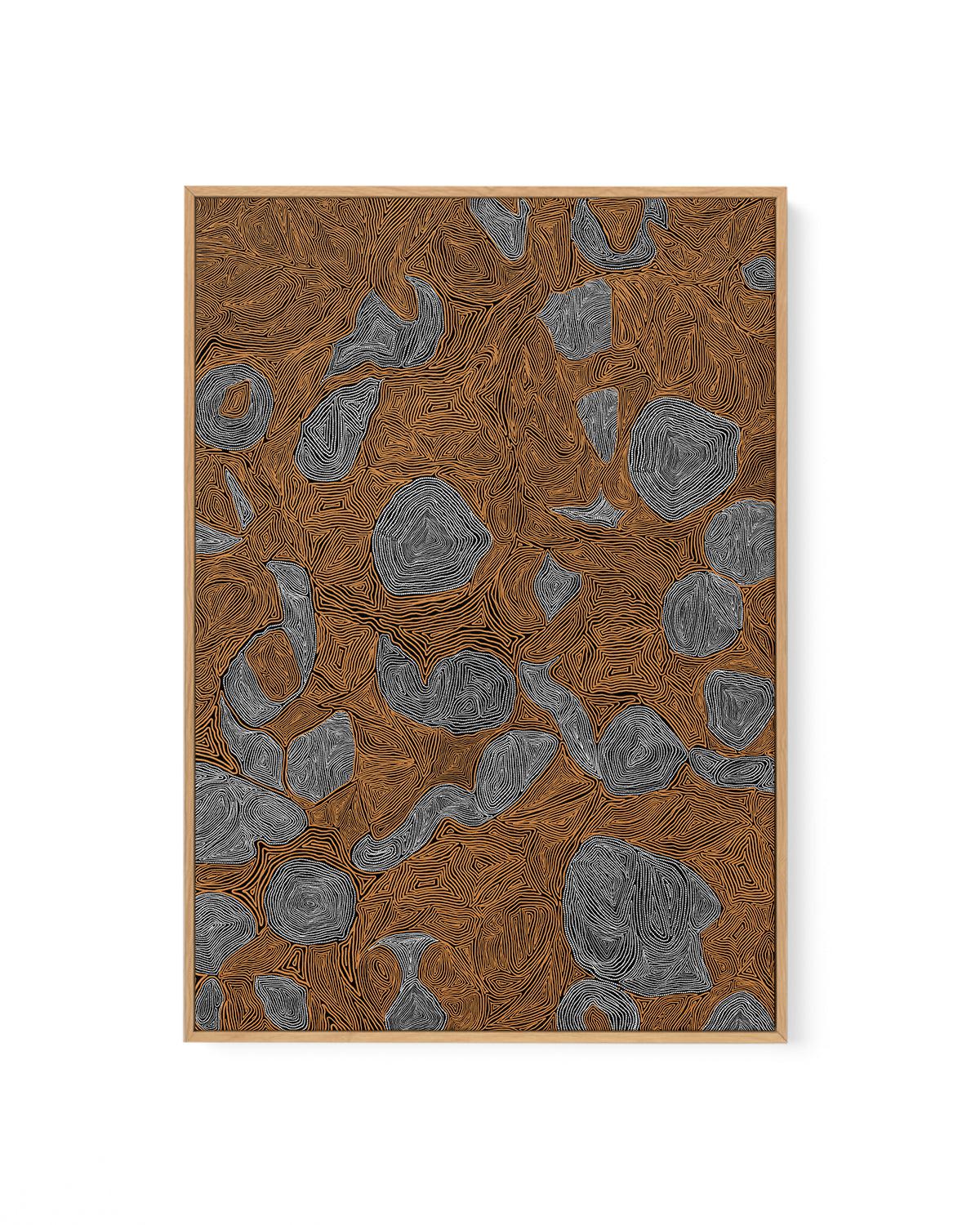 Systems | Burnt Orange by Leah Cummins | Framed Canvas Art Print