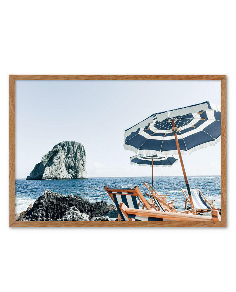 Take A Seat | Capri Art Print-PRINT-Olive et Oriel-Olive et Oriel-50x70 cm | 19.6" x 27.5"-Walnut-With White Border-Buy-Australian-Art-Prints-Online-with-Olive-et-Oriel-Your-Artwork-Specialists-Austrailia-Decorate-With-Coastal-Photo-Wall-Art-Prints-From-Our-Beach-House-Artwork-Collection-Fine-Poster-and-Framed-Artwork