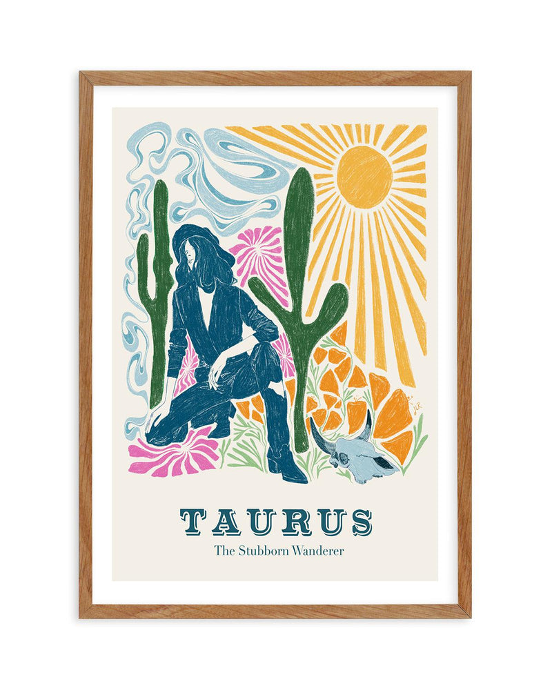 Taurus By Jenny Liz Rome Art Print-PRINT-Olive et Oriel-Olive et Oriel-50x70 cm | 19.6" x 27.5"-Walnut-With White Border-Buy-Australian-Art-Prints-Online-with-Olive-et-Oriel-Your-Artwork-Specialists-Austrailia-Decorate-With-Coastal-Photo-Wall-Art-Prints-From-Our-Beach-House-Artwork-Collection-Fine-Poster-and-Framed-Artwork