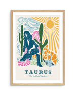 Taurus By Jenny Liz Rome Art Print-PRINT-Olive et Oriel-Olive et Oriel-A5 | 5.8" x 8.3" | 14.8 x 21cm-Oak-With White Border-Buy-Australian-Art-Prints-Online-with-Olive-et-Oriel-Your-Artwork-Specialists-Austrailia-Decorate-With-Coastal-Photo-Wall-Art-Prints-From-Our-Beach-House-Artwork-Collection-Fine-Poster-and-Framed-Artwork