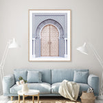 The Blue Arch | Morocco Art Print-Shop Australian Art Prints Online with Olive et Oriel - Our collection of Moroccan art prints offer unique wall art including moroccan arches and pink morocco doors of marrakech - this collection will add soft feminine colour to your walls and some may say bohemian style. These traditional morocco landscape photography includes desert scenes of palm trees and camel art prints - there is art on canvas and extra large wall art with fast, free shipping across Austr