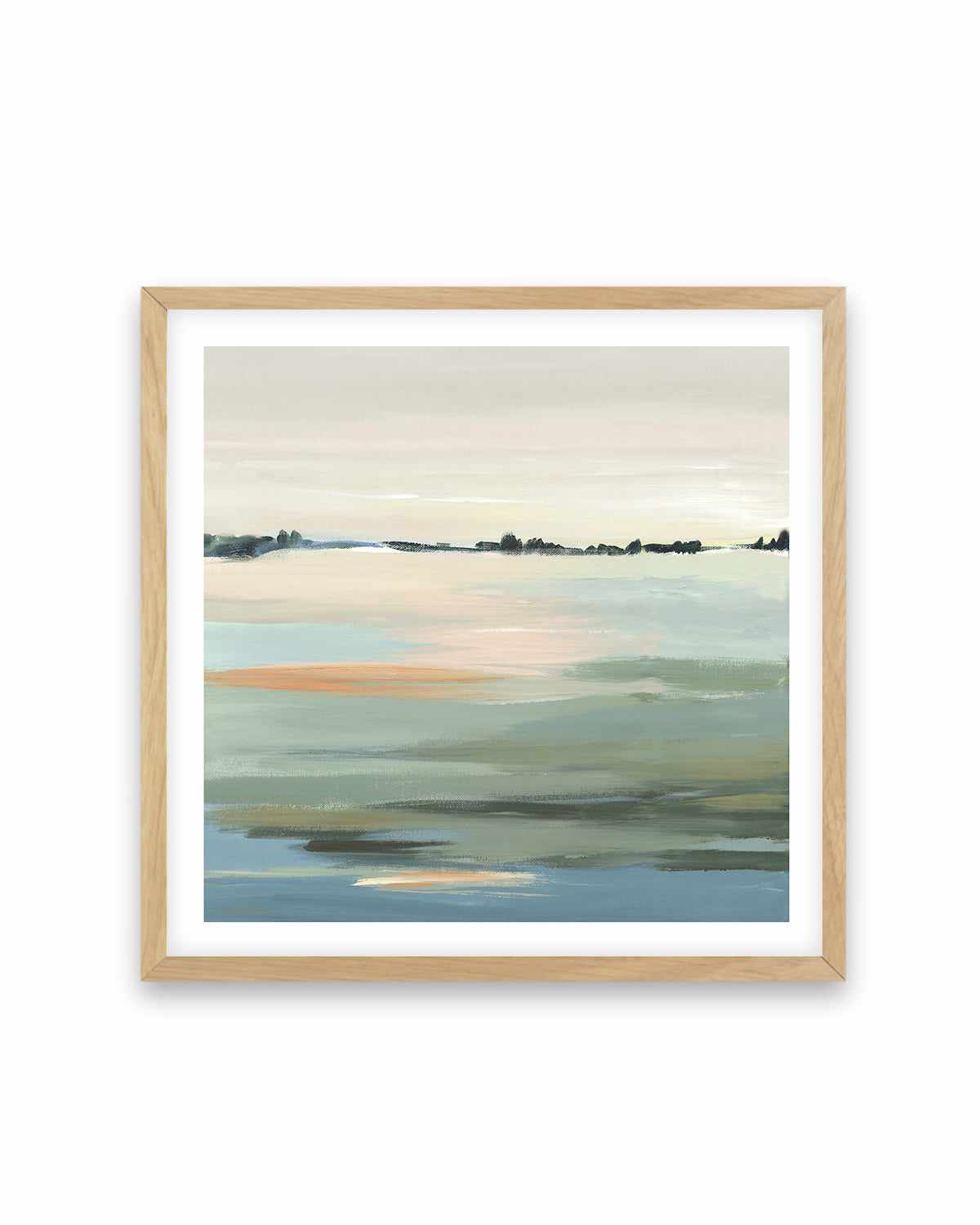 The Calm I Art Print-PRINT-Order sage mint green framed abstract painting wall art prints online with Olive et Oriel Australia