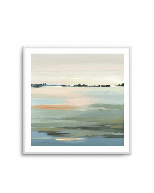 The Calm I Art Print-PRINT-Order sage mint green framed abstract painting wall art prints online with Olive et Oriel Australia
