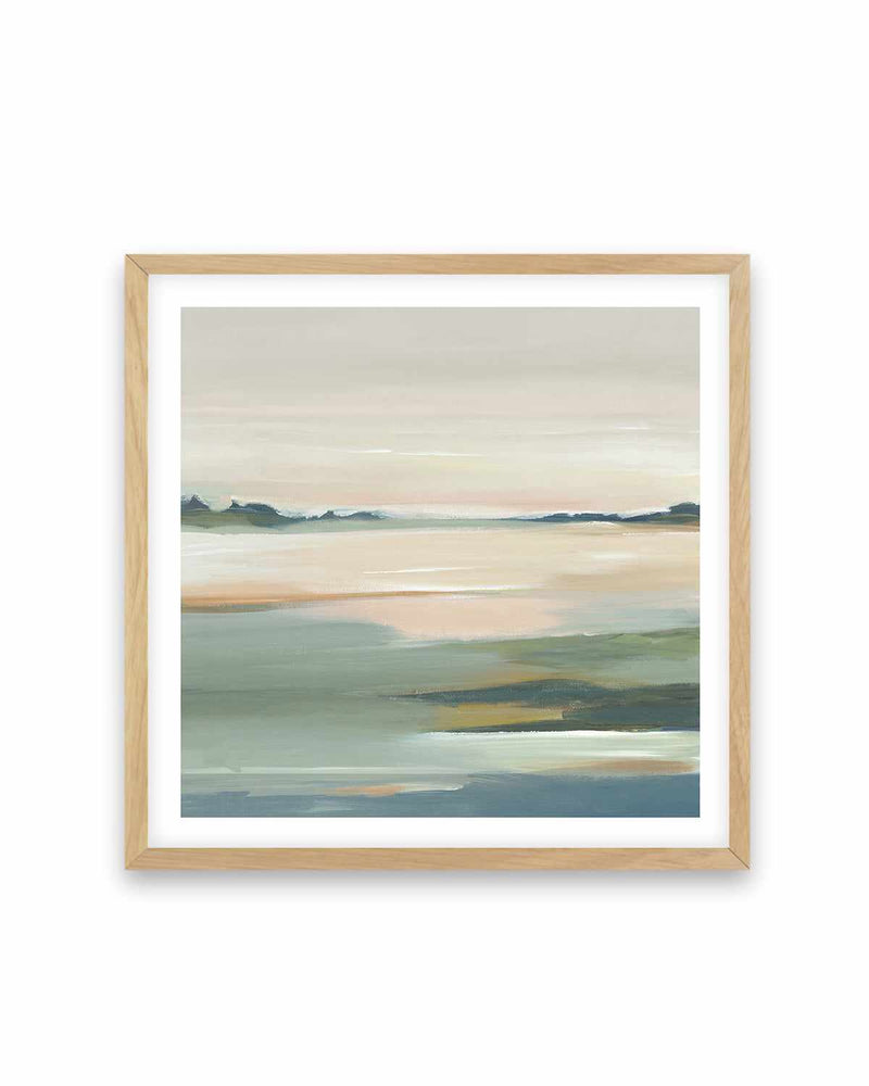 The Calm II Art Print-PRINT-Order sage mint green framed abstract painting wall art prints online with Olive et Oriel Australia