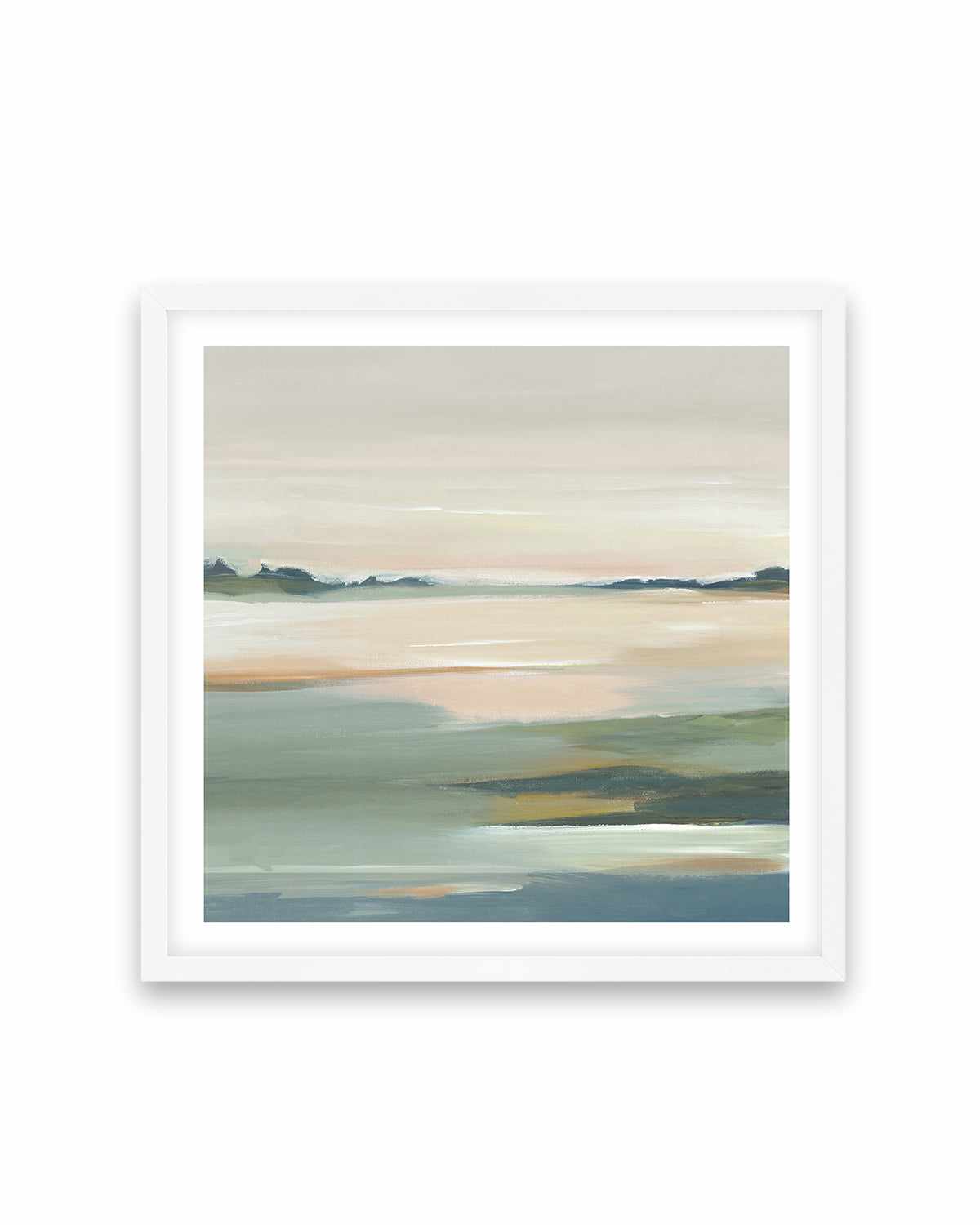 The Calm II Art Print-PRINT-Order sage mint green framed abstract painting wall art prints online with Olive et Oriel Australia