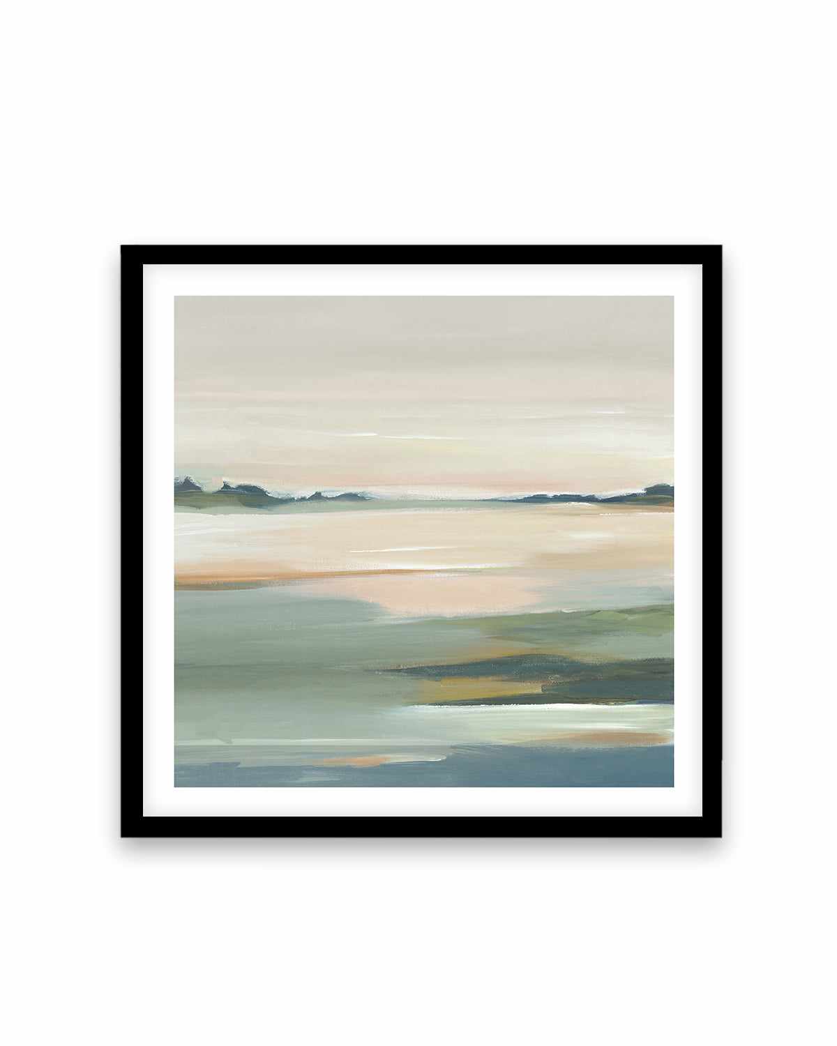 The Calm II Art Print-PRINT-Order sage mint green framed abstract painting wall art prints online with Olive et Oriel Australia