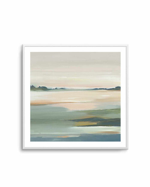 The Calm II Art Print-PRINT-Order sage mint green framed abstract painting wall art prints online with Olive et Oriel Australia