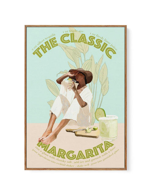 The Classic Margarita By Jenny Liz Rome | Framed Canvas-CANVAS-You can shop wall art online with Olive et Oriel for everything from abstract art to fun kids wall art. Our beautiful modern art prints and canvas art are available from large canvas prints to wall art paintings and our proudly Australian artwork collection offers only the highest quality framed large wall art and canvas art Australia - You can buy fashion photography prints or Hampton print posters and paintings on canvas from Olive
