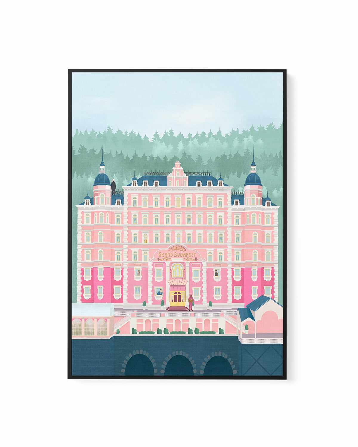 The Grand Budapest Hotel by Petra Lizde | Framed Canvas Art Print