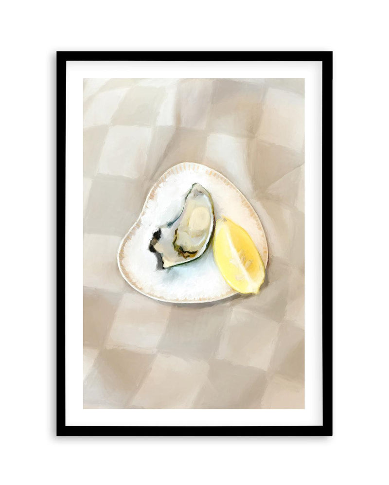 The Oyster Art Print-PRINT-Olive et Oriel-Olive et Oriel-A5 | 5.8" x 8.3" | 14.8 x 21cm-Black-With White Border-Buy-Australian-Art-Prints-Online-with-Olive-et-Oriel-Your-Artwork-Specialists-Austrailia-Decorate-With-Coastal-Photo-Wall-Art-Prints-From-Our-Beach-House-Artwork-Collection-Fine-Poster-and-Framed-Artwork