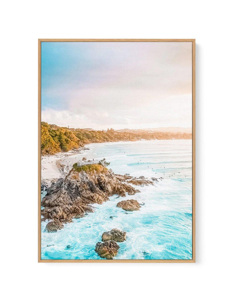 The Pass Lookout | Byron Bay | Framed Canvas-CANVAS-You can shop wall art online with Olive et Oriel for everything from abstract art to fun kids wall art. Our beautiful modern art prints and canvas art are available from large canvas prints to wall art paintings and our proudly Australian artwork collection offers only the highest quality framed large wall art and canvas art Australia - You can buy fashion photography prints or Hampton print posters and paintings on canvas from Olive et Oriel a