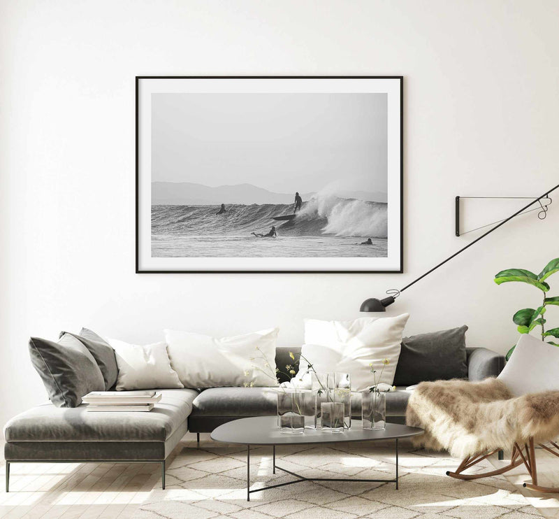 The Pass Surf I B&W Art Print-PRINT-Olive et Oriel-Olive et Oriel-Buy-Australian-Art-Prints-Online-with-Olive-et-Oriel-Your-Artwork-Specialists-Austrailia-Decorate-With-Coastal-Photo-Wall-Art-Prints-From-Our-Beach-House-Artwork-Collection-Fine-Poster-and-Framed-Artwork