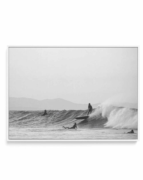 The Pass Surf I B&W | Framed Canvas-CANVAS-You can shop wall art online with Olive et Oriel for everything from abstract art to fun kids wall art. Our beautiful modern art prints and canvas art are available from large canvas prints to wall art paintings and our proudly Australian artwork collection offers only the highest quality framed large wall art and canvas art Australia - You can buy fashion photography prints or Hampton print posters and paintings on canvas from Olive et Oriel and have t