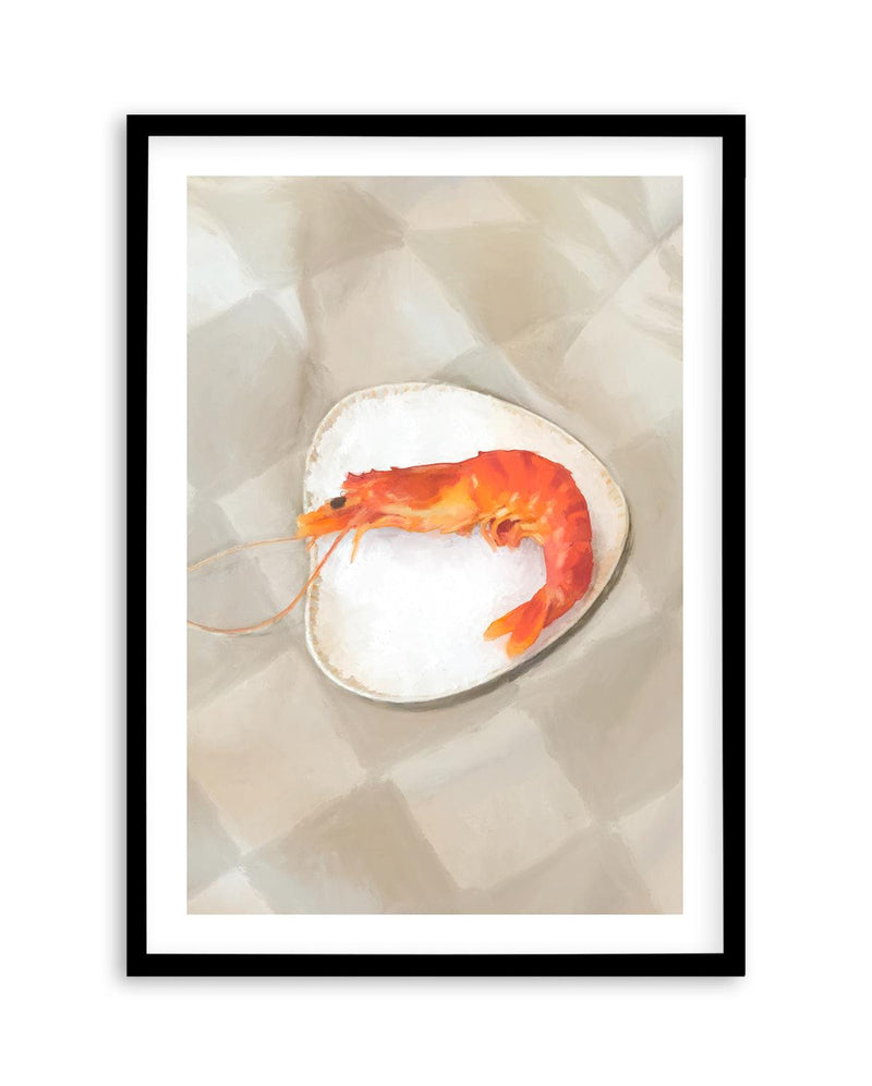 The Prawn Art Print-PRINT-Olive et Oriel-Olive et Oriel-A5 | 5.8" x 8.3" | 14.8 x 21cm-Black-With White Border-Buy-Australian-Art-Prints-Online-with-Olive-et-Oriel-Your-Artwork-Specialists-Austrailia-Decorate-With-Coastal-Photo-Wall-Art-Prints-From-Our-Beach-House-Artwork-Collection-Fine-Poster-and-Framed-Artwork