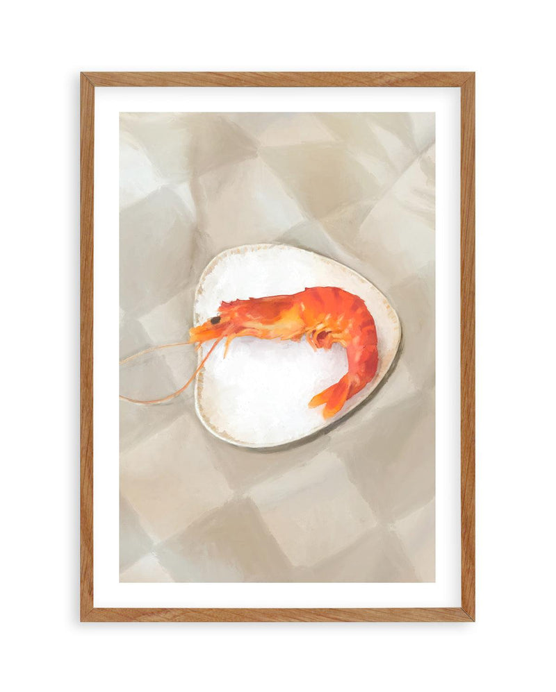 The Prawn Art Print-PRINT-Olive et Oriel-Olive et Oriel-50x70 cm | 19.6" x 27.5"-Walnut-With White Border-Buy-Australian-Art-Prints-Online-with-Olive-et-Oriel-Your-Artwork-Specialists-Austrailia-Decorate-With-Coastal-Photo-Wall-Art-Prints-From-Our-Beach-House-Artwork-Collection-Fine-Poster-and-Framed-Artwork