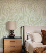 Tiger Stripes Sage Wallpaper-Wallpaper-Buy Australian Removable Wallpaper Now Sage Green Wallpaper Peel And Stick Wallpaper Online At Olive et Oriel Custom Made Wallpapers Wall Papers Decorate Your Bedroom Living Room Kids Room or Commercial Interior