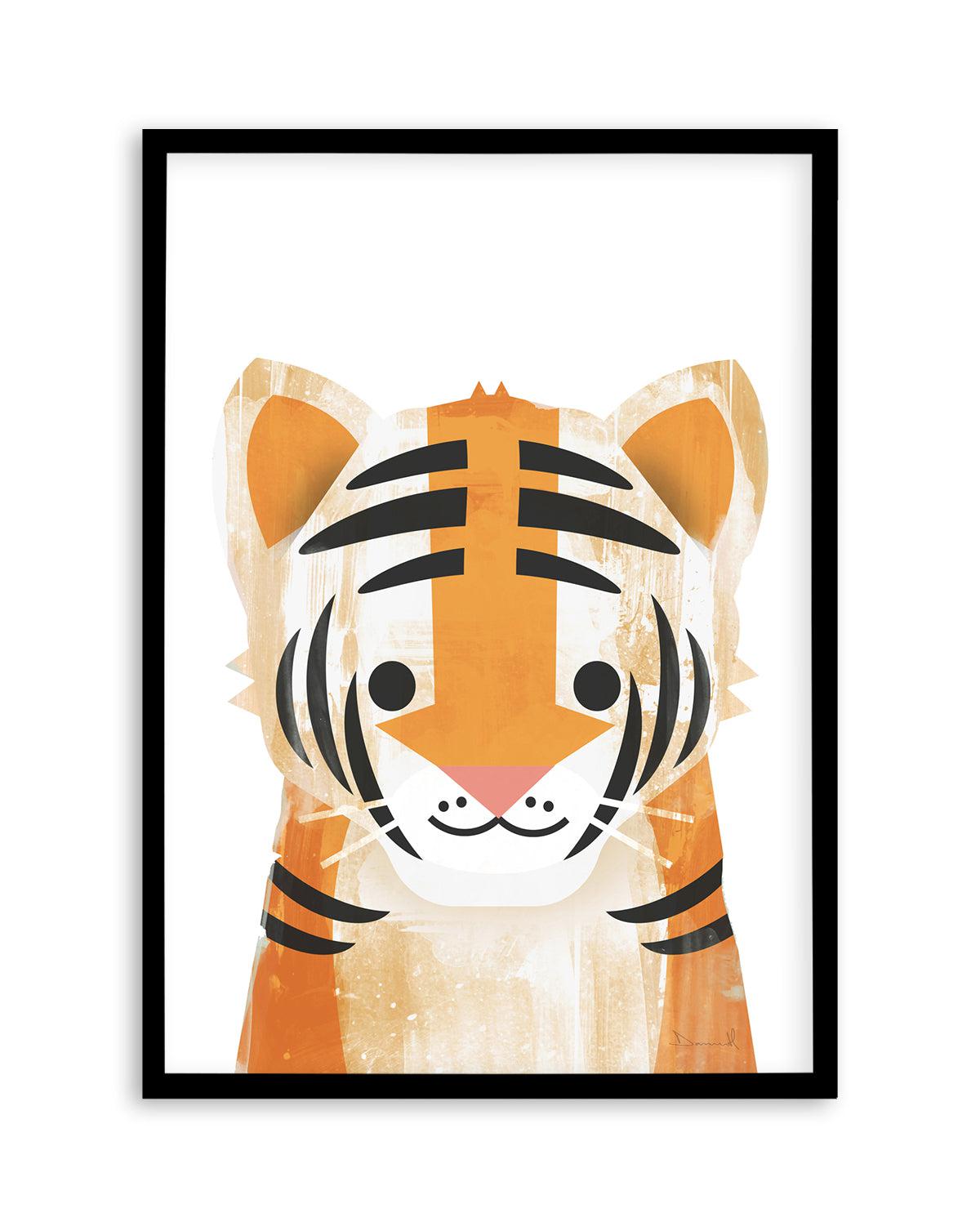 Tiger by Dan Hobday Art Print-PRINT-Olive et Oriel-Dan Hobday-A5 | 5.8" x 8.3" | 14.8 x 21cm-Black-With White Border-Buy-Australian-Art-Prints-Online-with-Olive-et-Oriel-Your-Artwork-Specialists-Austrailia-Decorate-With-Coastal-Photo-Wall-Art-Prints-From-Our-Beach-House-Artwork-Collection-Fine-Poster-and-Framed-Artwork