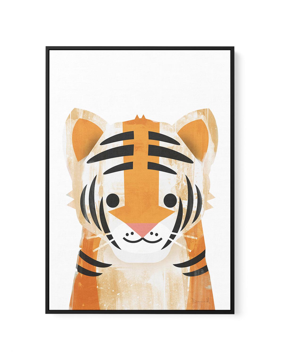 Tiger by Dan Hobday | Framed Canvas-CANVAS-You can shop wall art online with Olive et Oriel for everything from abstract art to fun kids wall art. Our beautiful modern art prints and canvas art are available from large canvas prints to wall art paintings and our proudly Australian artwork collection offers only the highest quality framed large wall art and canvas art Australia - You can buy fashion photography prints or Hampton print posters and paintings on canvas from Olive et Oriel and have t