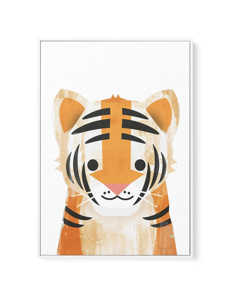 Tiger by Dan Hobday | Framed Canvas-CANVAS-You can shop wall art online with Olive et Oriel for everything from abstract art to fun kids wall art. Our beautiful modern art prints and canvas art are available from large canvas prints to wall art paintings and our proudly Australian artwork collection offers only the highest quality framed large wall art and canvas art Australia - You can buy fashion photography prints or Hampton print posters and paintings on canvas from Olive et Oriel and have t