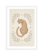 Tiger in the Palms Art Print-PRINT-Olive et Oriel-Olive et Oriel-A5 | 5.8" x 8.3" | 14.8 x 21cm-White-With White Border-Buy-Australian-Art-Prints-Online-with-Olive-et-Oriel-Your-Artwork-Specialists-Austrailia-Decorate-With-Coastal-Photo-Wall-Art-Prints-From-Our-Beach-House-Artwork-Collection-Fine-Poster-and-Framed-Artwork