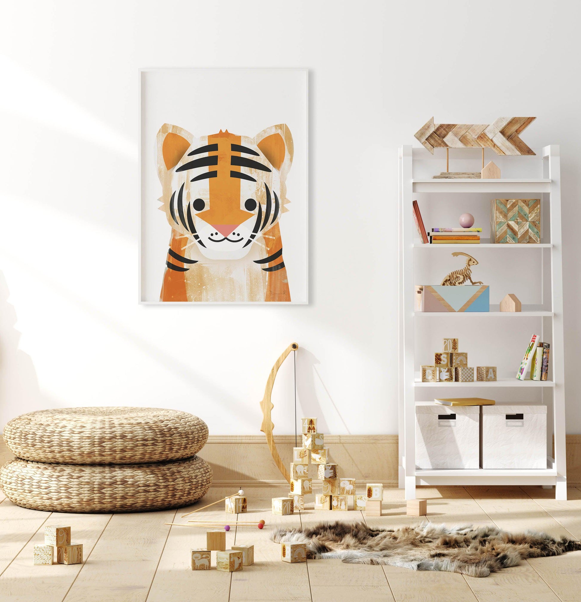 Tiger by Dan Hobday Art Print-PRINT-Olive et Oriel-Dan Hobday-Buy-Australian-Art-Prints-Online-with-Olive-et-Oriel-Your-Artwork-Specialists-Austrailia-Decorate-With-Coastal-Photo-Wall-Art-Prints-From-Our-Beach-House-Artwork-Collection-Fine-Poster-and-Framed-Artwork