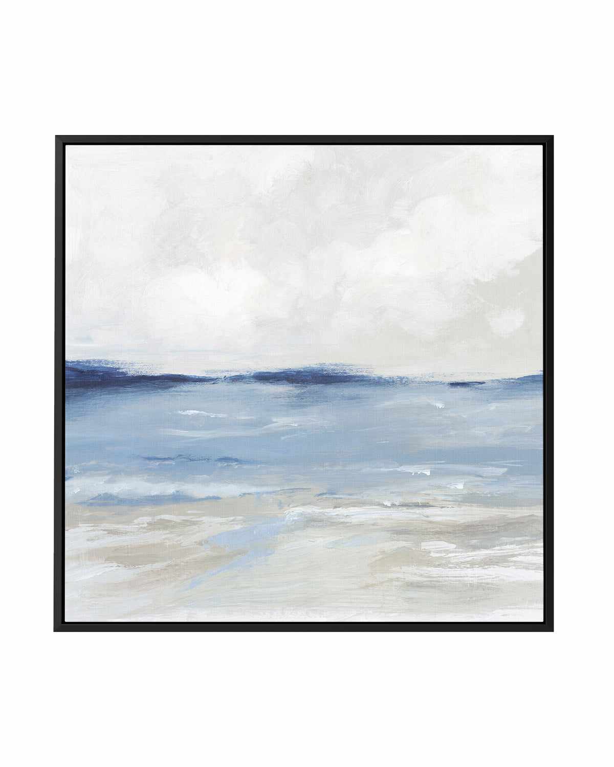 Tranquil Blue Beach | Framed Canvas Art Print