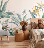 Tropical Adventure Wallpaper Mural-Wallpaper-Buy Kids Removable Wallpaper Online Our Custom Made Children√¢‚Ç¨‚Ñ¢s Wallpapers Are A Fun Way To Decorate And Enhance Boys Bedroom Decor And Girls Bedrooms They Are An Amazing Addition To Your Kids Bedroom Walls Our Collection of Kids Wallpaper Is Sure To Transform Your Kids Rooms Interior Style From Pink Wallpaper To Dinosaur Wallpaper Even Marble Wallpapers For Teen Boys Shop Peel And Stick Wallpaper Online Today With Olive et Oriel
