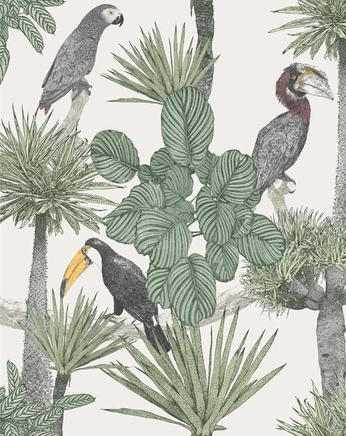 Tropical Birds Wallpaper Mural-Wallpaper-Buy Kids Removable Wallpaper Online Our Custom Made Children‚àö¬¢‚Äö√á¬®‚Äö√ë¬¢s Wallpapers Are A Fun Way To Decorate And Enhance Boys Bedroom Decor And Girls Bedrooms They Are An Amazing Addition To Your Kids Bedroom Walls Our Collection of Kids Wallpaper Is Sure To Transform Your Kids Rooms Interior Style From Pink Wallpaper To Dinosaur Wallpaper Even Marble Wallpapers For Teen Boys Shop Peel And Stick Wallpaper Online Today With Olive et Oriel
