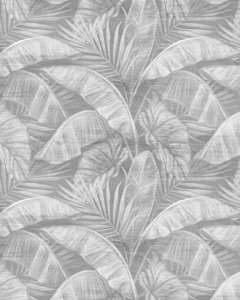 Tropics Palm Coastal Wallpaper in Grey tones. Australian designer made ...
