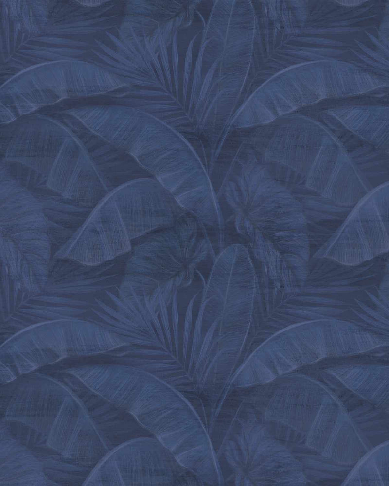 Tropics In Navy Wallpaper