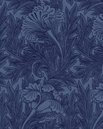 Tulip in Light Navy Blue by William Morris Wallpaper