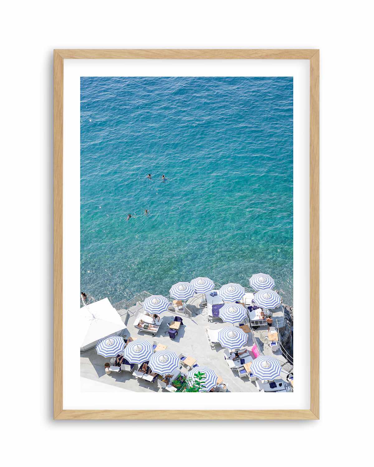 Umbrellas to Sea by Kamalia Studio Art Print