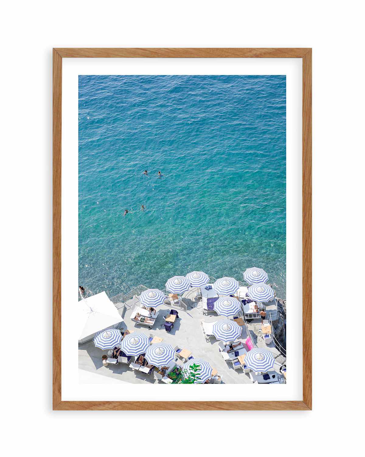 Umbrellas to Sea by Kamalia Studio Art Print