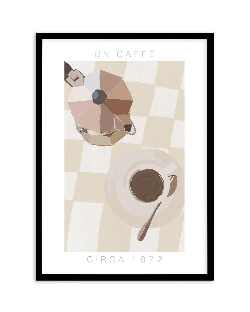 Un Caffe Art Print-PRINT-Olive et Oriel-Olive et Oriel-A5 | 5.8" x 8.3" | 14.8 x 21cm-Black-With White Border-Buy-Australian-Art-Prints-Online-with-Olive-et-Oriel-Your-Artwork-Specialists-Austrailia-Decorate-With-Coastal-Photo-Wall-Art-Prints-From-Our-Beach-House-Artwork-Collection-Fine-Poster-and-Framed-Artwork