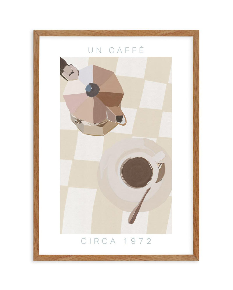 Un Caffe Art Print-PRINT-Olive et Oriel-Olive et Oriel-50x70 cm | 19.6" x 27.5"-Walnut-With White Border-Buy-Australian-Art-Prints-Online-with-Olive-et-Oriel-Your-Artwork-Specialists-Austrailia-Decorate-With-Coastal-Photo-Wall-Art-Prints-From-Our-Beach-House-Artwork-Collection-Fine-Poster-and-Framed-Artwork