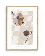 Un Caffe Art Print-PRINT-Olive et Oriel-Olive et Oriel-A5 | 5.8" x 8.3" | 14.8 x 21cm-Oak-With White Border-Buy-Australian-Art-Prints-Online-with-Olive-et-Oriel-Your-Artwork-Specialists-Austrailia-Decorate-With-Coastal-Photo-Wall-Art-Prints-From-Our-Beach-House-Artwork-Collection-Fine-Poster-and-Framed-Artwork