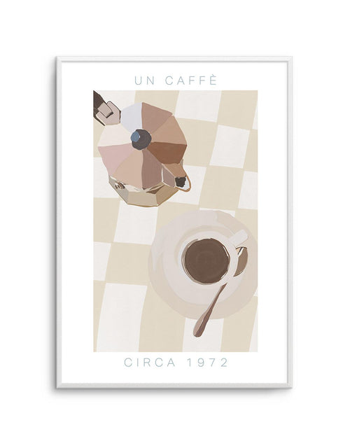 Un Caffe Art Print-PRINT-Olive et Oriel-Olive et Oriel-A5 | 5.8" x 8.3" | 14.8 x 21cm-Unframed Art Print-With White Border-Buy-Australian-Art-Prints-Online-with-Olive-et-Oriel-Your-Artwork-Specialists-Austrailia-Decorate-With-Coastal-Photo-Wall-Art-Prints-From-Our-Beach-House-Artwork-Collection-Fine-Poster-and-Framed-Artwork
