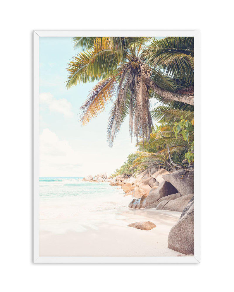 Under The Palm | Seychelles Art Print-PRINT-Olive et Oriel-Olive et Oriel-A5 | 5.8" x 8.3" | 14.8 x 21cm-White-With White Border-Buy-Australian-Art-Prints-Online-with-Olive-et-Oriel-Your-Artwork-Specialists-Austrailia-Decorate-With-Coastal-Photo-Wall-Art-Prints-From-Our-Beach-House-Artwork-Collection-Fine-Poster-and-Framed-Artwork