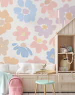 Vanilla Fields Flower Wallpaper-Wallpaper-Buy Kids Removable Wallpaper Online Our Custom Made Children√¢‚Ç¨‚Ñ¢s Wallpapers Are A Fun Way To Decorate And Enhance Boys Bedroom Decor And Girls Bedrooms They Are An Amazing Addition To Your Kids Bedroom Walls Our Collection of Kids Wallpaper Is Sure To Transform Your Kids Rooms Interior Style From Pink Wallpaper To Dinosaur Wallpaper Even Marble Wallpapers For Teen Boys Shop Peel And Stick Wallpaper Online Today With Olive et Oriel