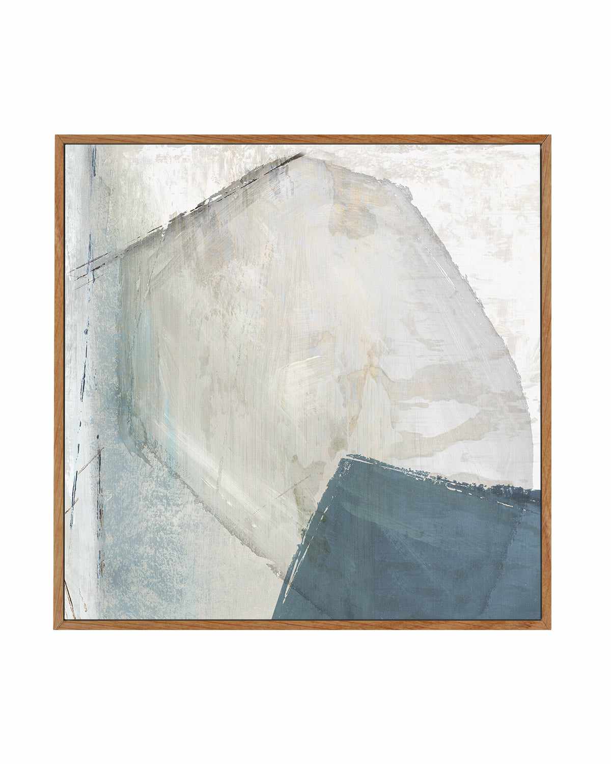 Varied Blue Abstract | Framed Canvas Art Print