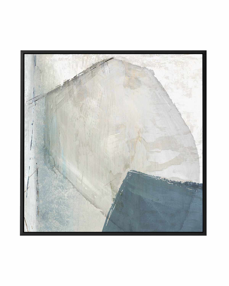 Varied Blue Abstract | Framed Canvas Art Print