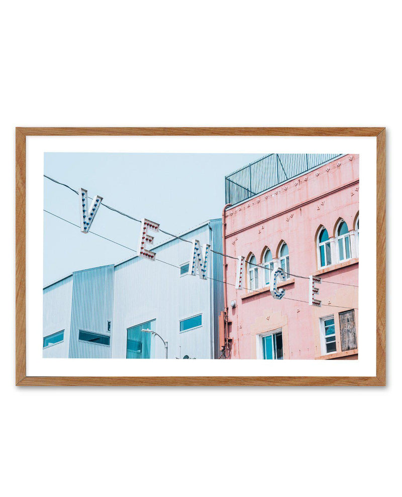 Venice Beach Sign II | LS Art Print-PRINT-Olive et Oriel-Olive et Oriel-50x70 cm | 19.6" x 27.5"-Walnut-With White Border-Buy-Australian-Art-Prints-Online-with-Olive-et-Oriel-Your-Artwork-Specialists-Austrailia-Decorate-With-Coastal-Photo-Wall-Art-Prints-From-Our-Beach-House-Artwork-Collection-Fine-Poster-and-Framed-Artwork