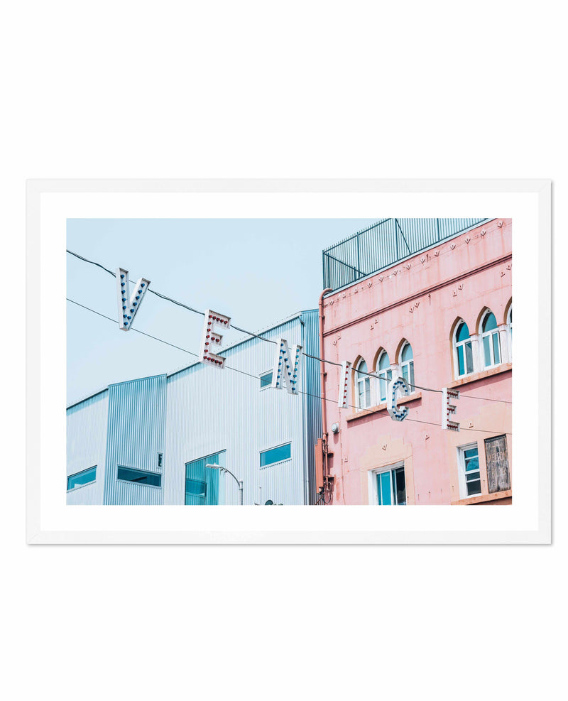 Venice Beach Sign II | LS Art Print-PRINT-Olive et Oriel-Olive et Oriel-A4 | 8.3" x 11.7" | 21 x 29.7cm-White-With White Border-Buy-Australian-Art-Prints-Online-with-Olive-et-Oriel-Your-Artwork-Specialists-Austrailia-Decorate-With-Coastal-Photo-Wall-Art-Prints-From-Our-Beach-House-Artwork-Collection-Fine-Poster-and-Framed-Artwork