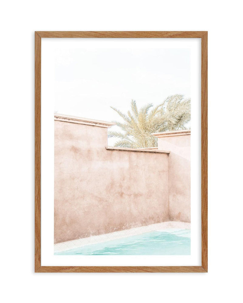 Villa De Marrakech II Art Print-Shop Australian Art Prints Online with Olive et Oriel - Our collection of Moroccan art prints offer unique wall art including moroccan arches and pink morocco doors of marrakech - this collection will add soft feminine colour to your walls and some may say bohemian style. These traditional morocco landscape photography includes desert scenes of palm trees and camel art prints - there is art on canvas and extra large wall art with fast, free shipping across Austral
