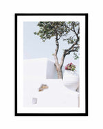 Villa Life Art Print-Shop Greece Wall Art Prints Online with Olive et Oriel - Our collection of Greek Islands art prints offer unique wall art including blue domes of Santorini in Oia, mediterranean sea prints and incredible posters from Milos and other Greece landscape photography - this collection will add mediterranean blue to your home, perfect for updating the walls in coastal, beach house style. There is Greece art on canvas and extra large wall art with fast, free shipping across Australi
